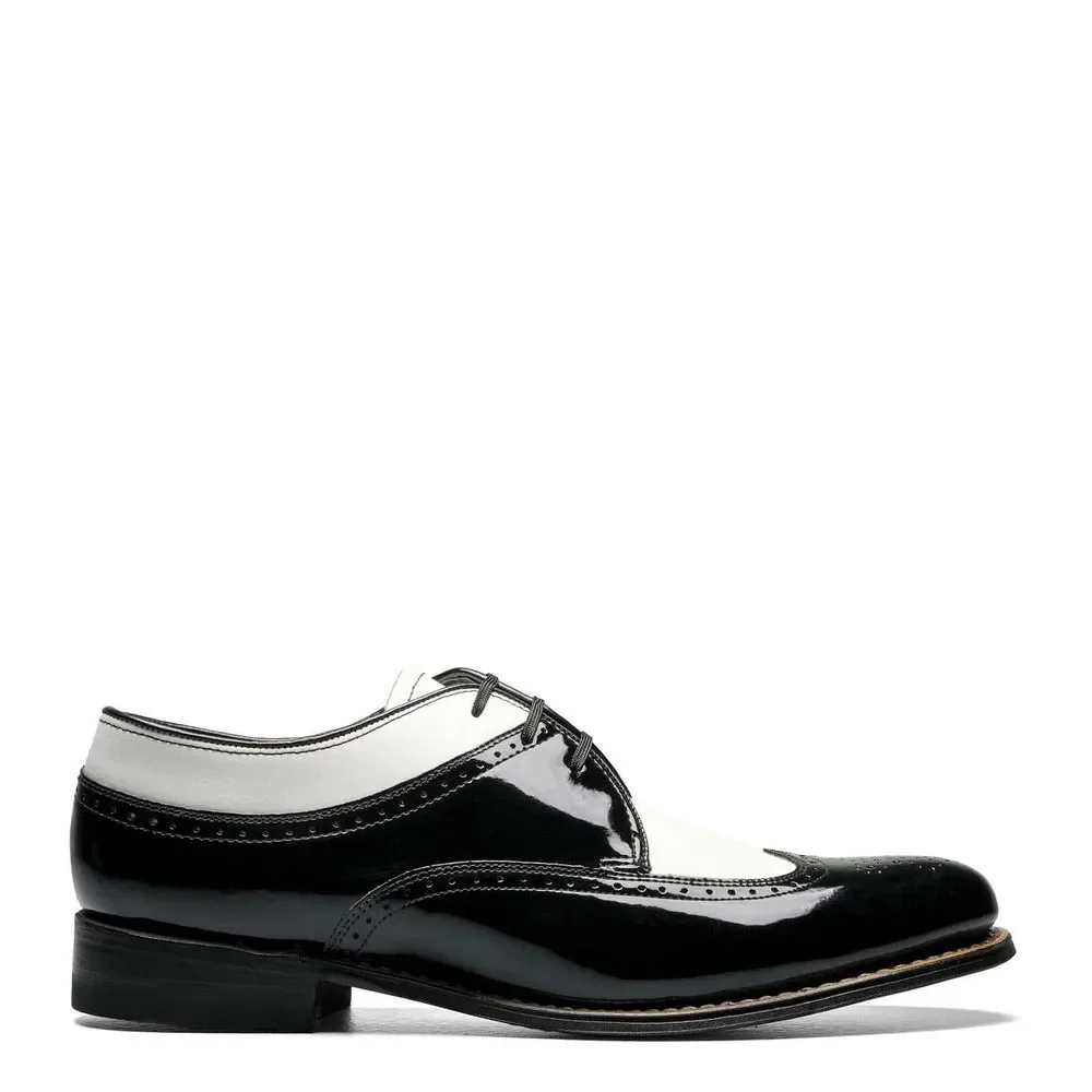 STACY ADAMS mens Dayton oxfords shoes, Black/White, 9 US